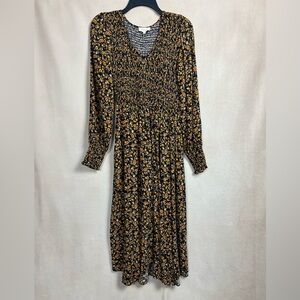 Bohme Smocked Floral Long Dress